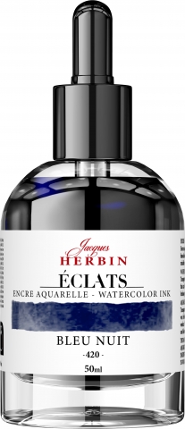 Calimara 50 ml Jacques Herbin Fine Arts Eclats Watercolor Bleu Nuit