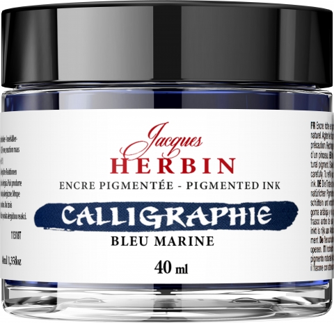 Calimara 40 ml Jacques Herbin Fine Arts Calligraphy Pigmented Bleu Marine