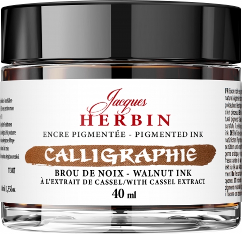 Calimara 40 ml Jacques Herbin Fine Arts Calligraphy Pigmented Brou de Noix