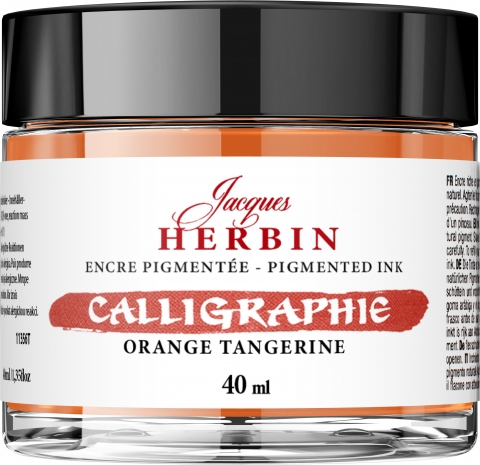 Calimara 40 ml Jacques Herbin Fine Arts Calligraphy Pigmented Orange Tangerine