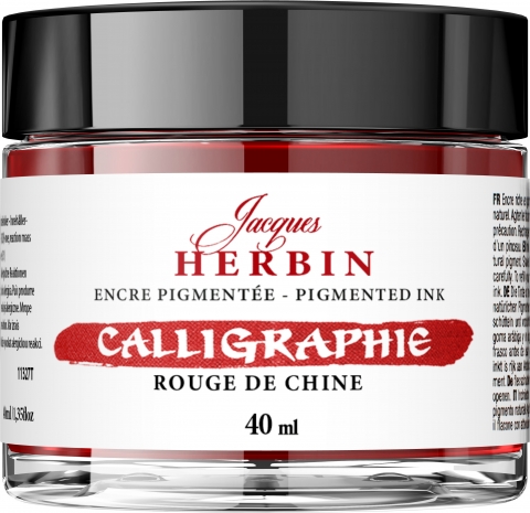 Calimara 40 ml Jacques Herbin Fine Arts Calligraphy Pigmented Rouge de Chine