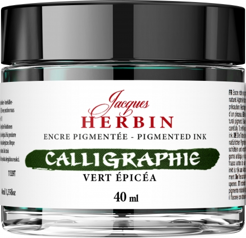 Calimara 40 ml Jacques Herbin Fine Arts Calligraphy Pigmented Vert Epicea