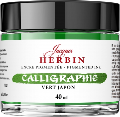 Calimara 40 ml Jacques Herbin Fine Arts Calligraphy Pigmented Vert Japon