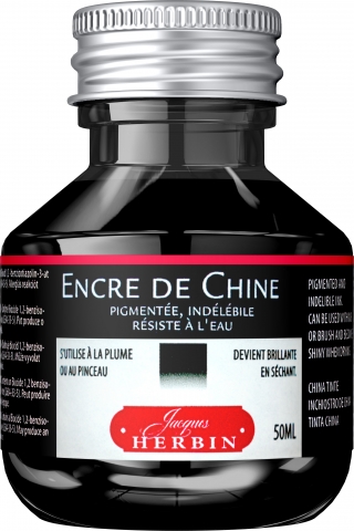 Tus 50 ml Jacques Herbin Fine Arts Pigmented Encre de Chine Noir